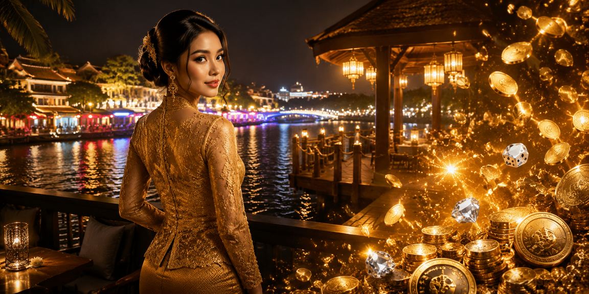 Pemain kasino berbaju kebaya di Melaka menikmati bonus rebat selamat di platform tr1